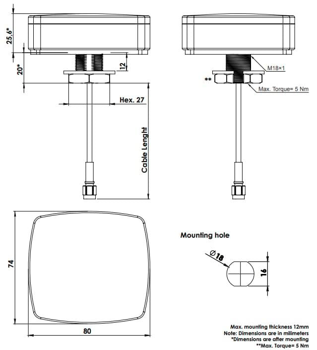 Low Profile Cell Antenna
